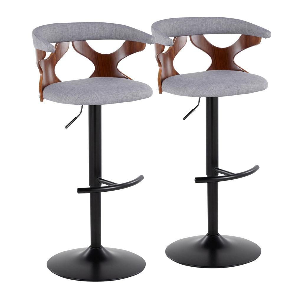 Grey Gardenia Adjustable Barstool - Set of 2. Picture 1