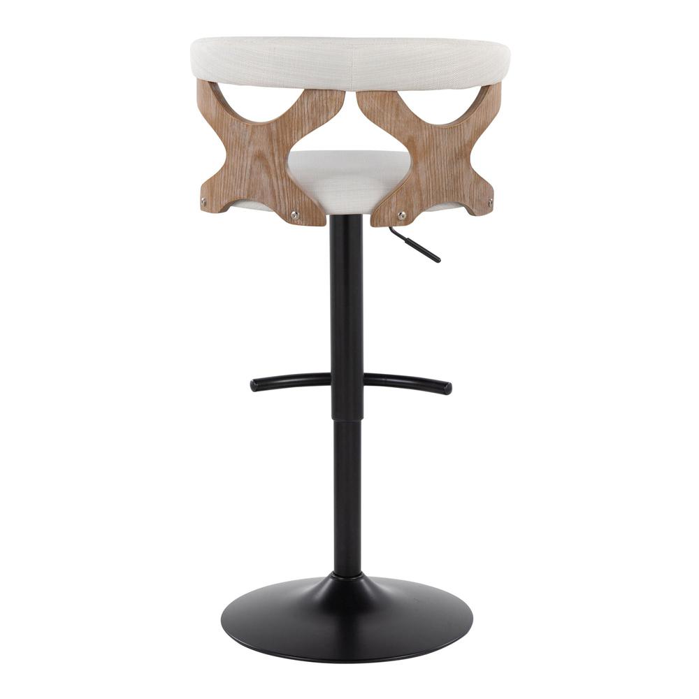 White Gardenia Adjustable Barstool - Set of 2. Picture 5