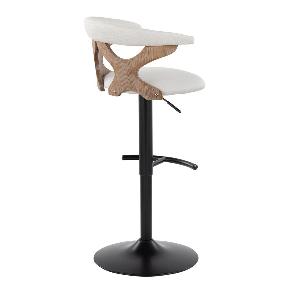 White Gardenia Adjustable Barstool - Set of 2. Picture 4