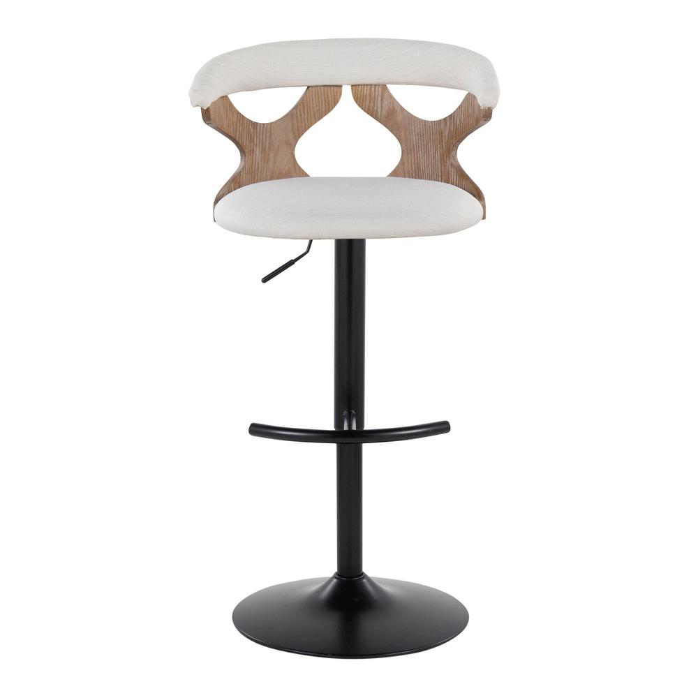 White Gardenia Adjustable Barstool - Set of 2. Picture 6