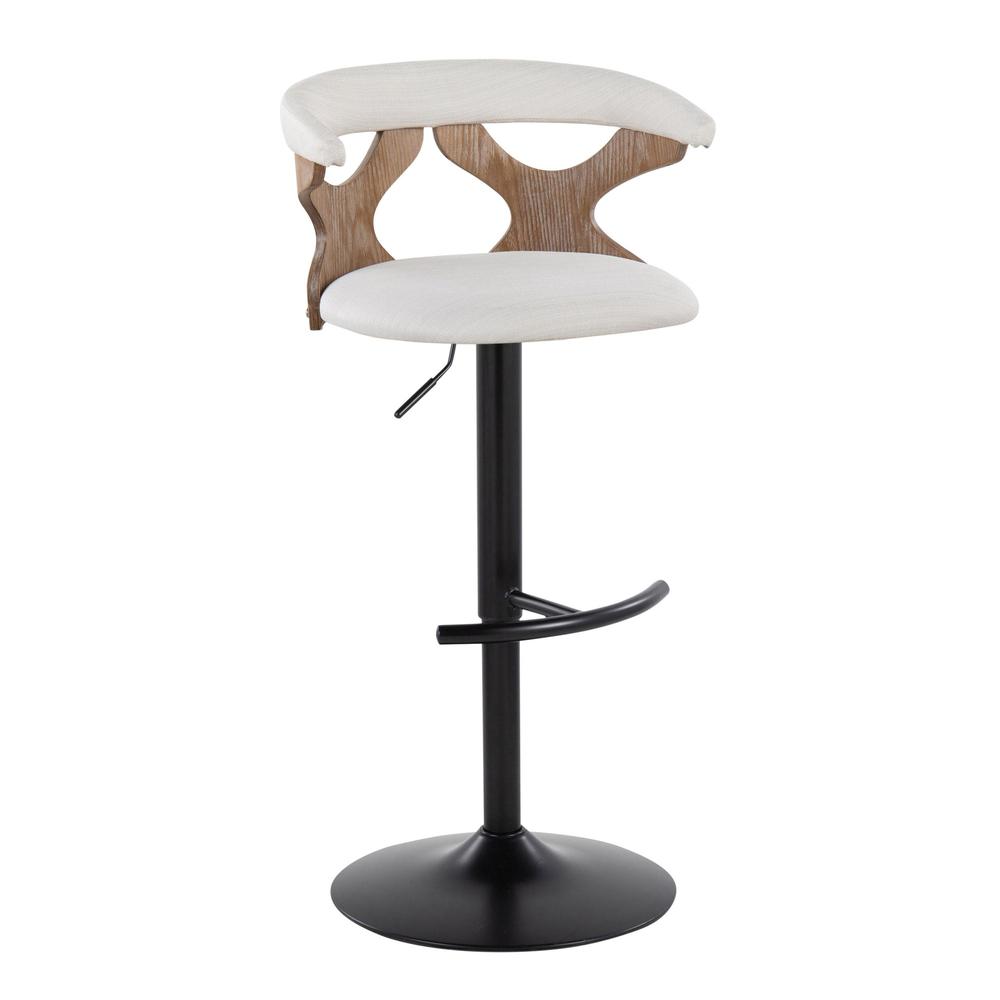 White Gardenia Adjustable Barstool - Set of 2. Picture 2
