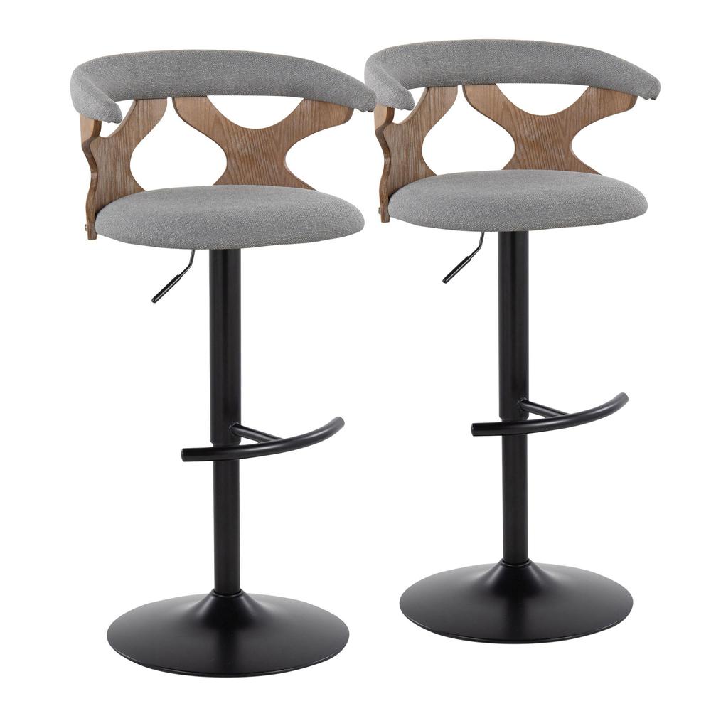 White Gardenia Adjustable Barstool - Set of 2. Picture 1