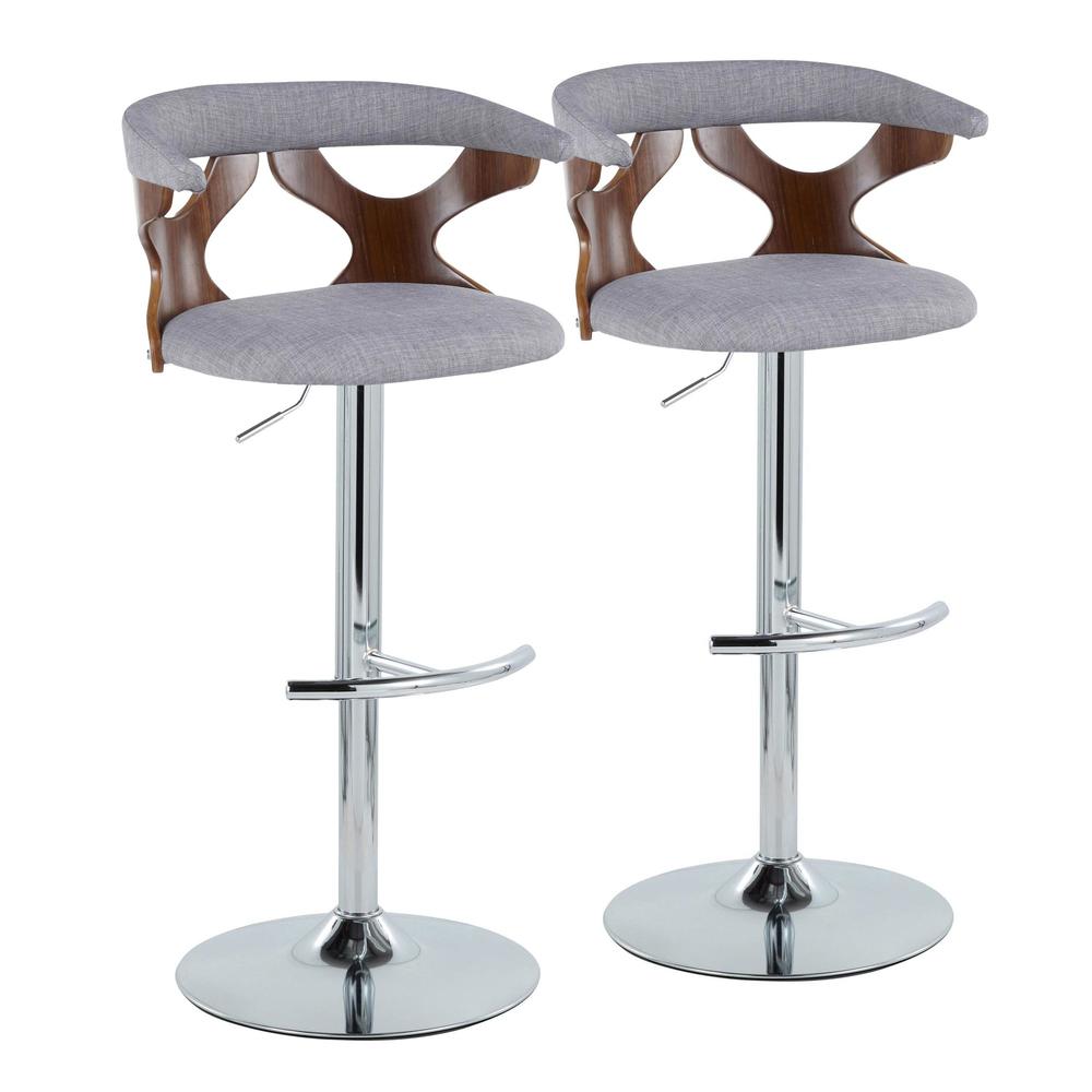 Grey Gardenia Adjustable Barstool - Set of 2. Picture 1