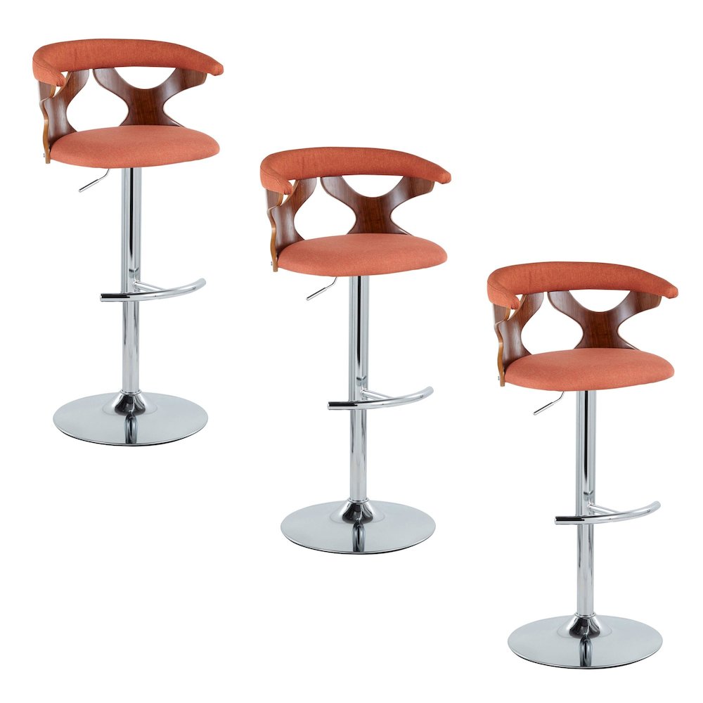 Gardenia Adjustable Barstool - Set of 3. Picture 1