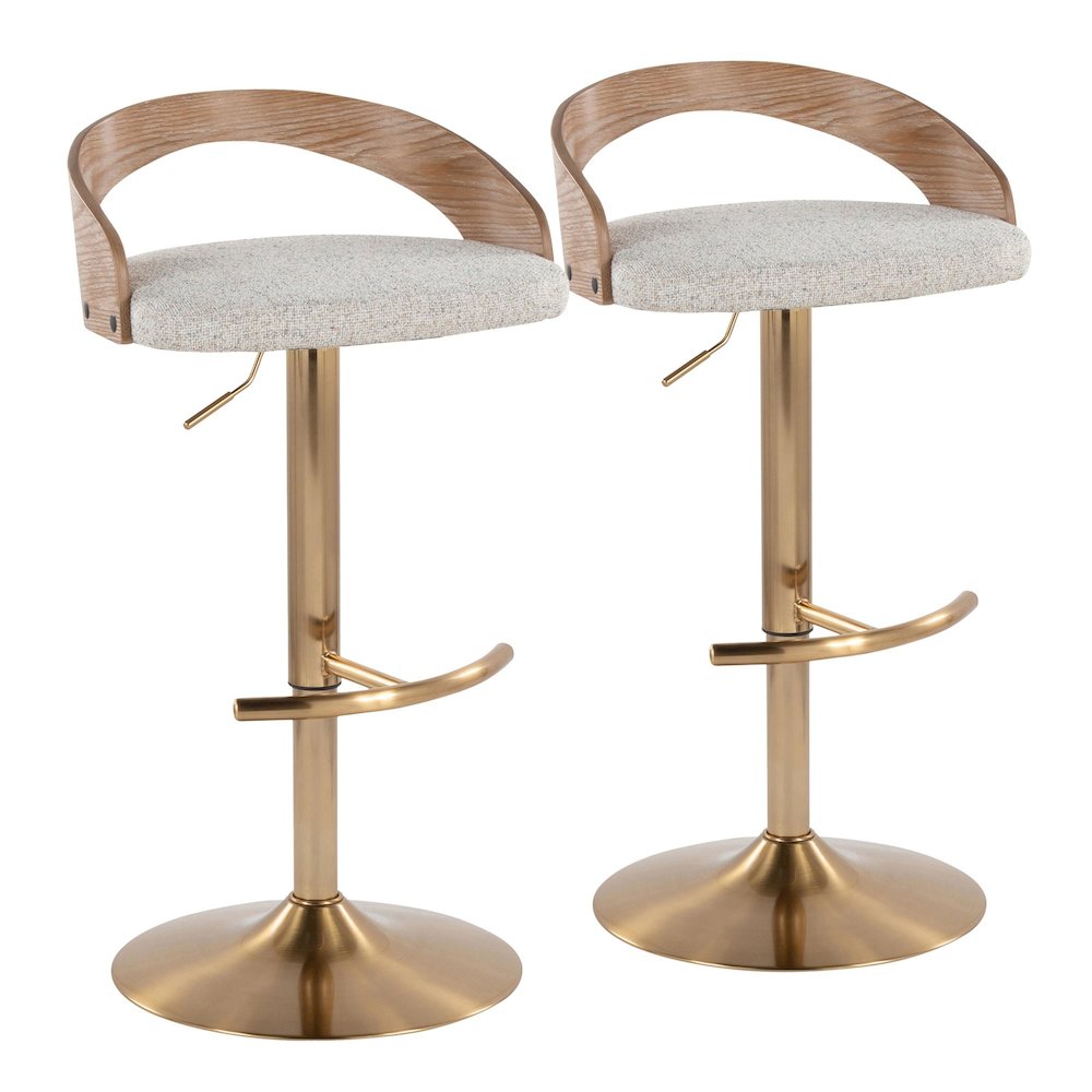 Grotto Adjustable Barstool - Set of 2. Picture 1