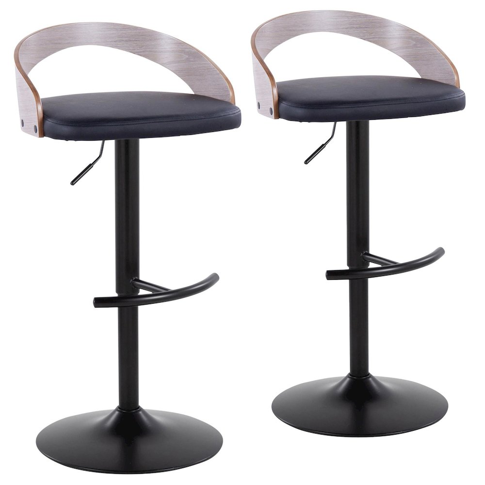 Grotto Adjustable Barstool - Set of 2. Picture 1