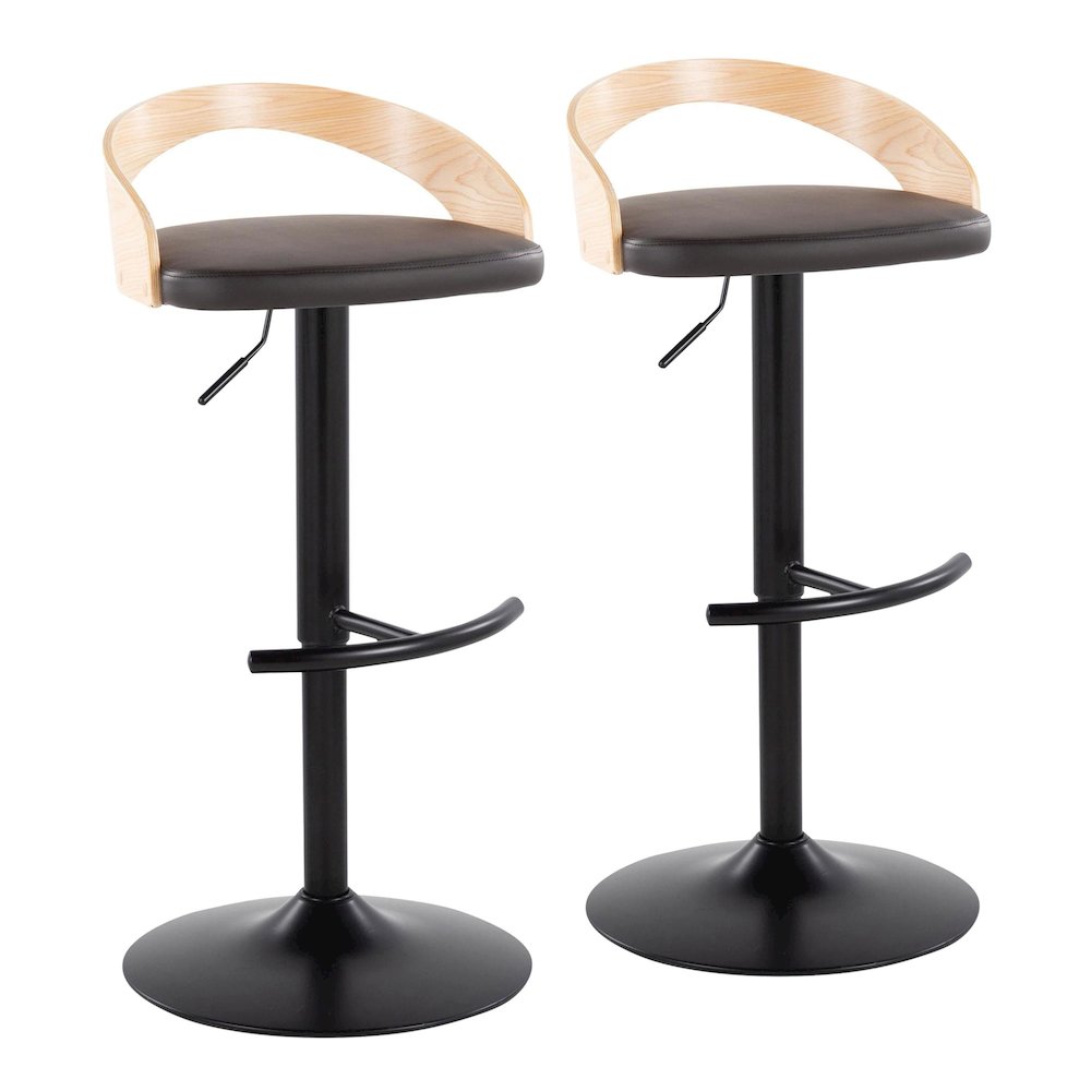 Grotto Adjustable Barstool - Set of 2. Picture 1