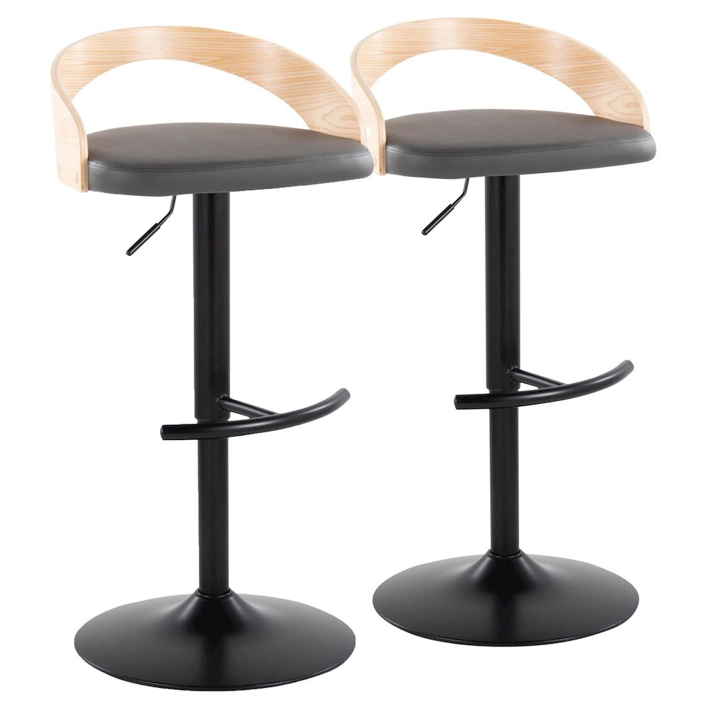 Grotto Adjustable Barstool - Set of 2. Picture 1