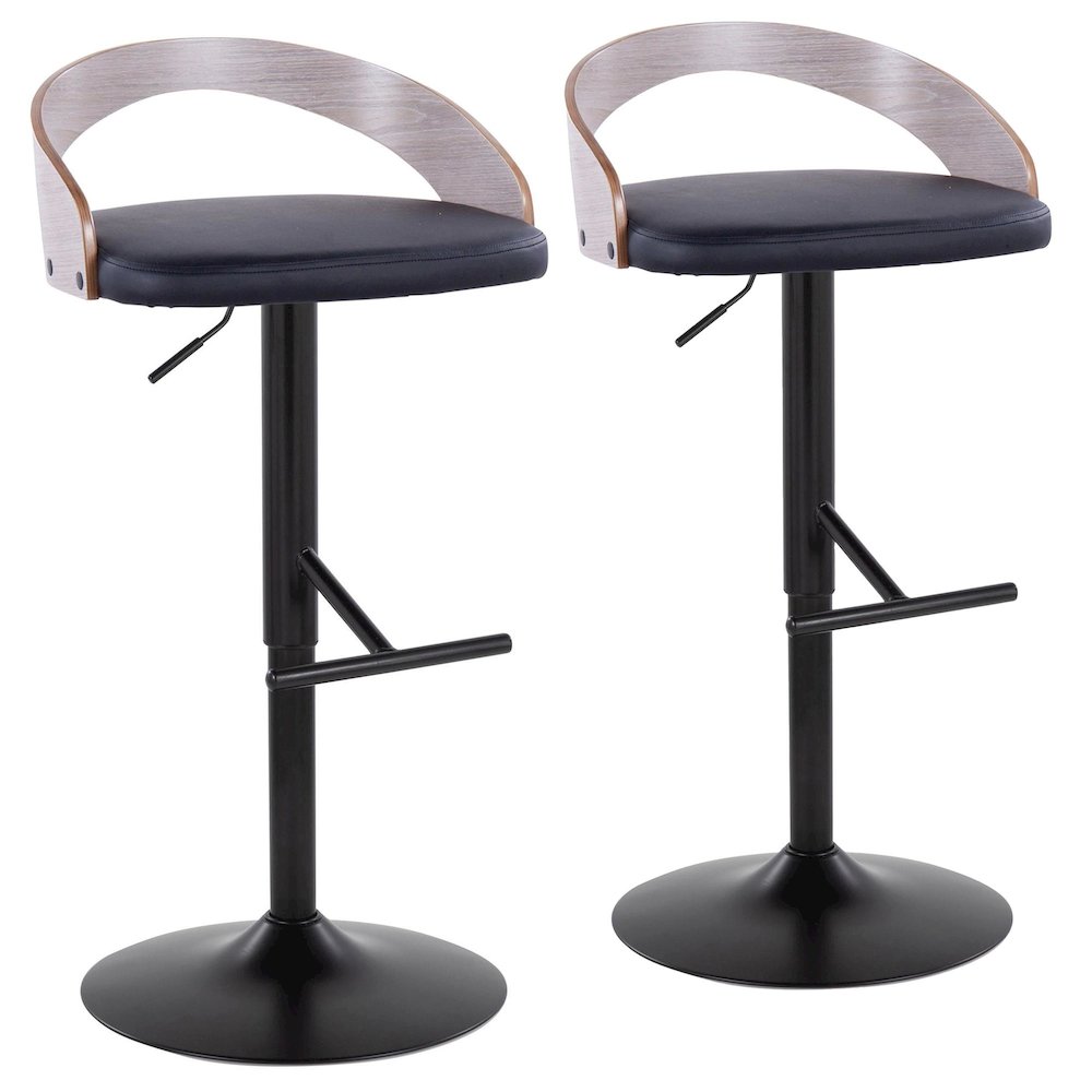 Grotto Adjustable Barstool - Set of 2. Picture 1