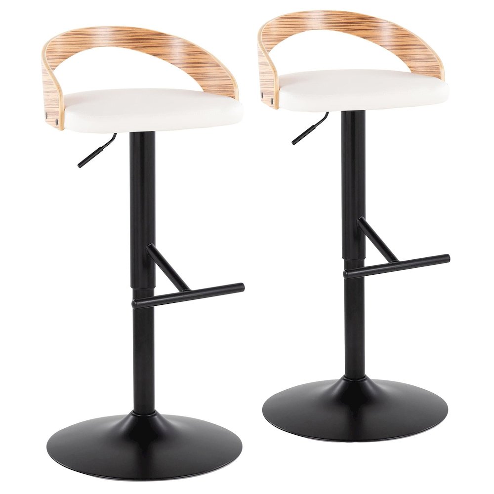 Grotto Adjustable Barstool - Set of 2. Picture 1