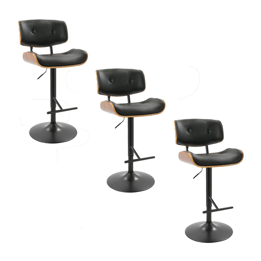 Lombardi Adjustable Barstool - Set of 3. Picture 1