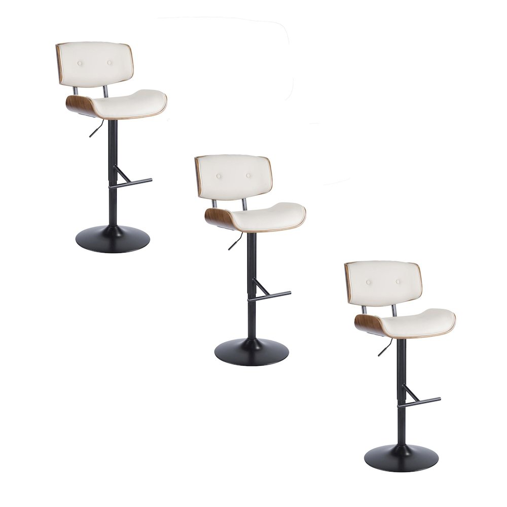Lombardi Adjustable Barstool - Set of 3. Picture 1