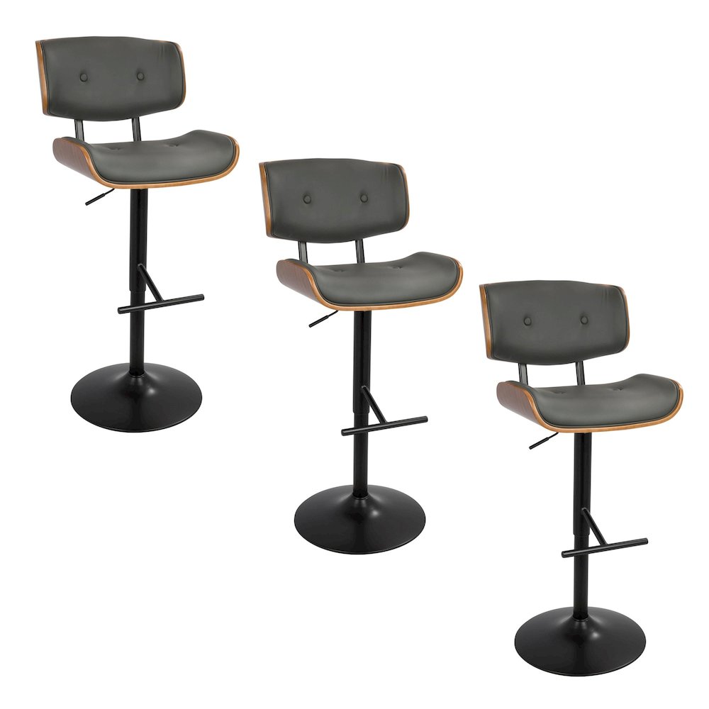 Lombardi Adjustable Barstool - Set of 3. Picture 1