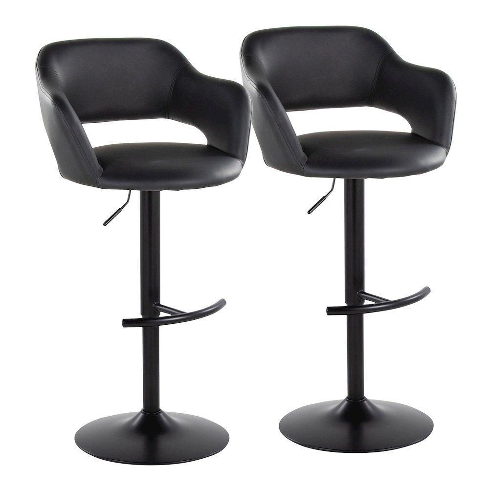 Margarite Adjustable Barstool - Set of 2. Picture 1