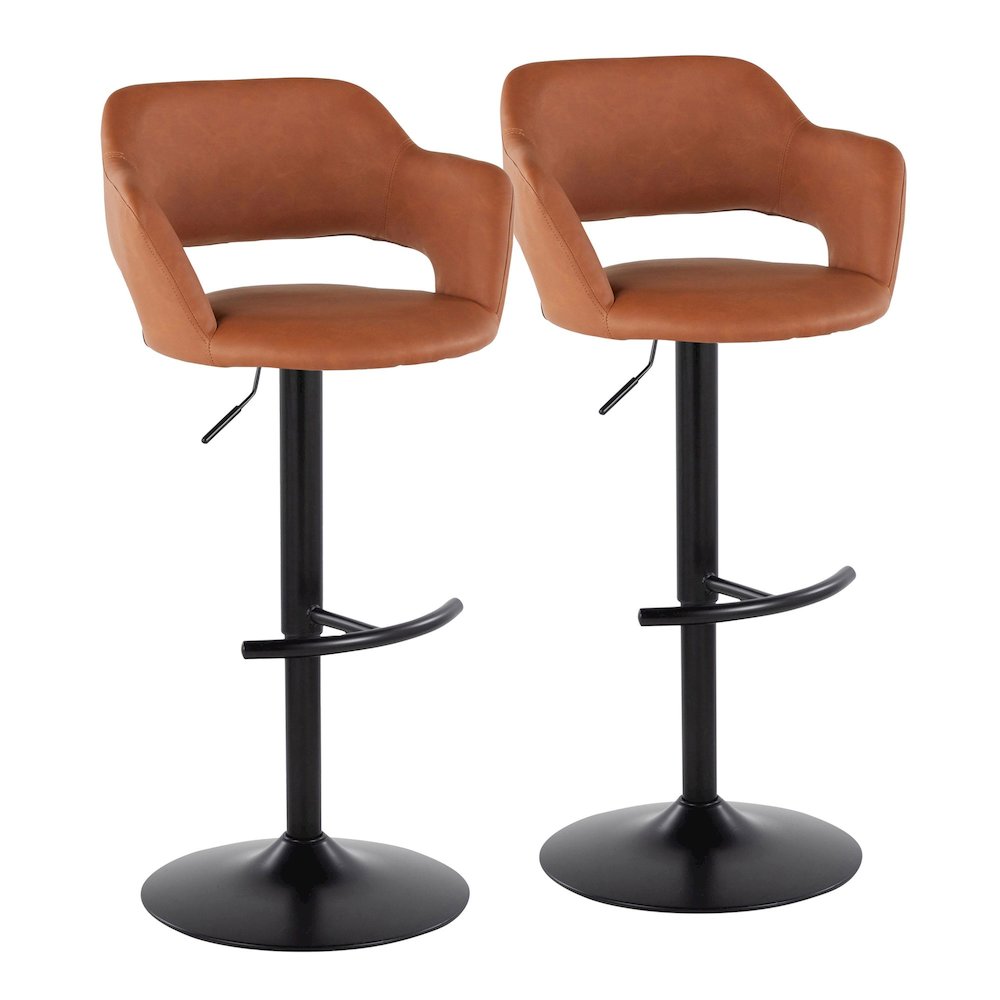 Margarite Adjustable Barstool - Set of 2. Picture 1