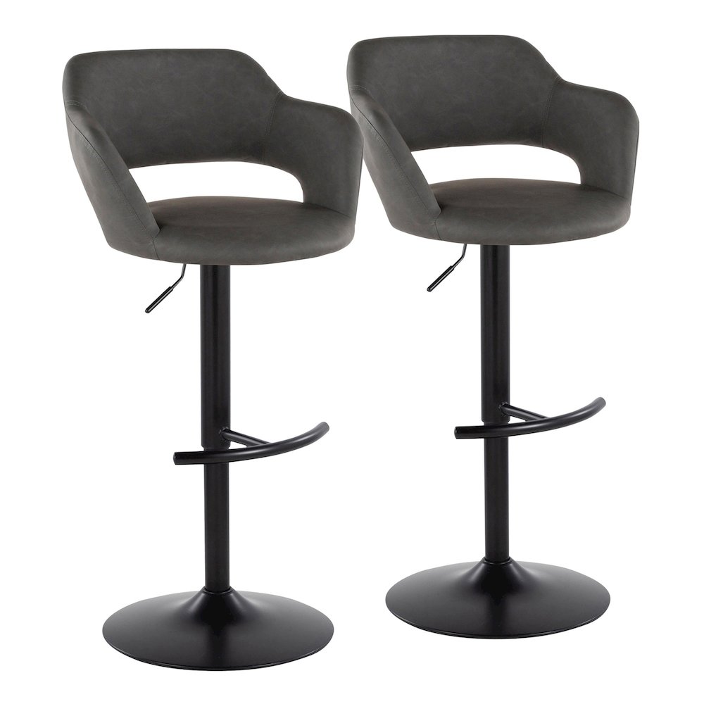 Margarite Adjustable Barstool - Set of 2. Picture 1