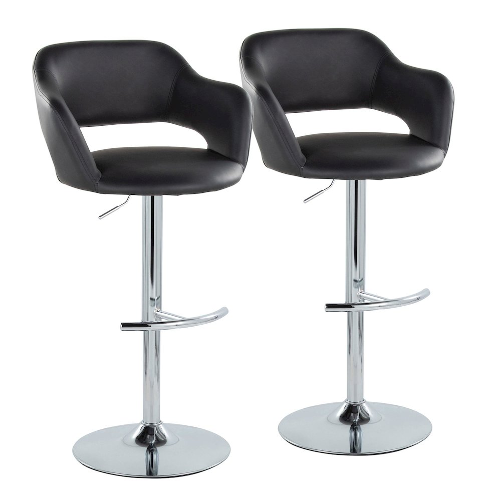 Margarite Adjustable Barstool - Set of 2. Picture 1