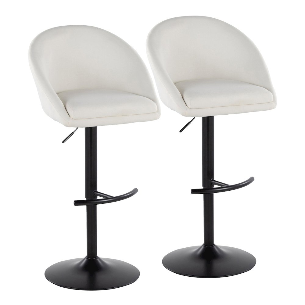 Matisse Highback Adjustable Barstool - Set of 2. Picture 1