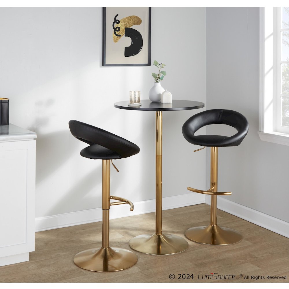 Posh Adjustable Barstool - Set of 2. Picture 8