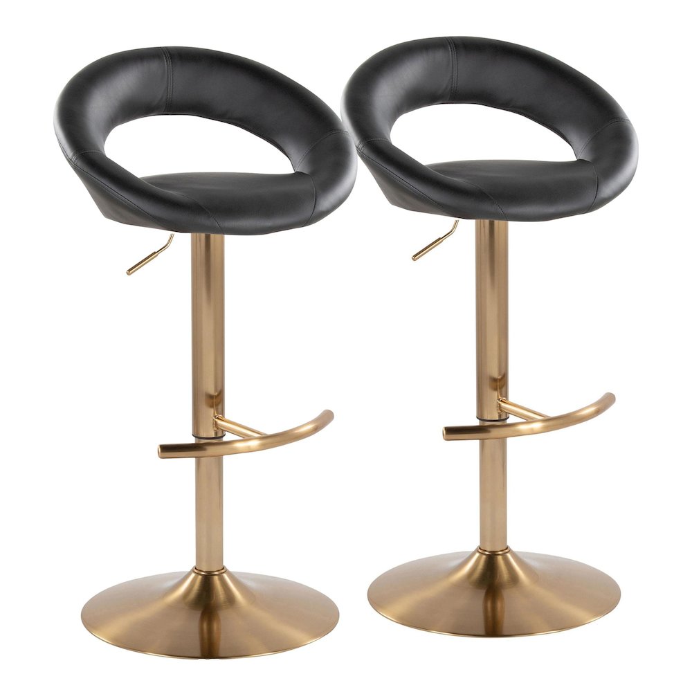 Posh Adjustable Barstool - Set of 2. Picture 1