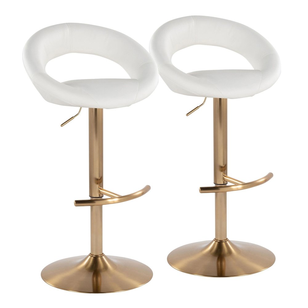 Posh Adjustable Barstool - Set of 2. Picture 1