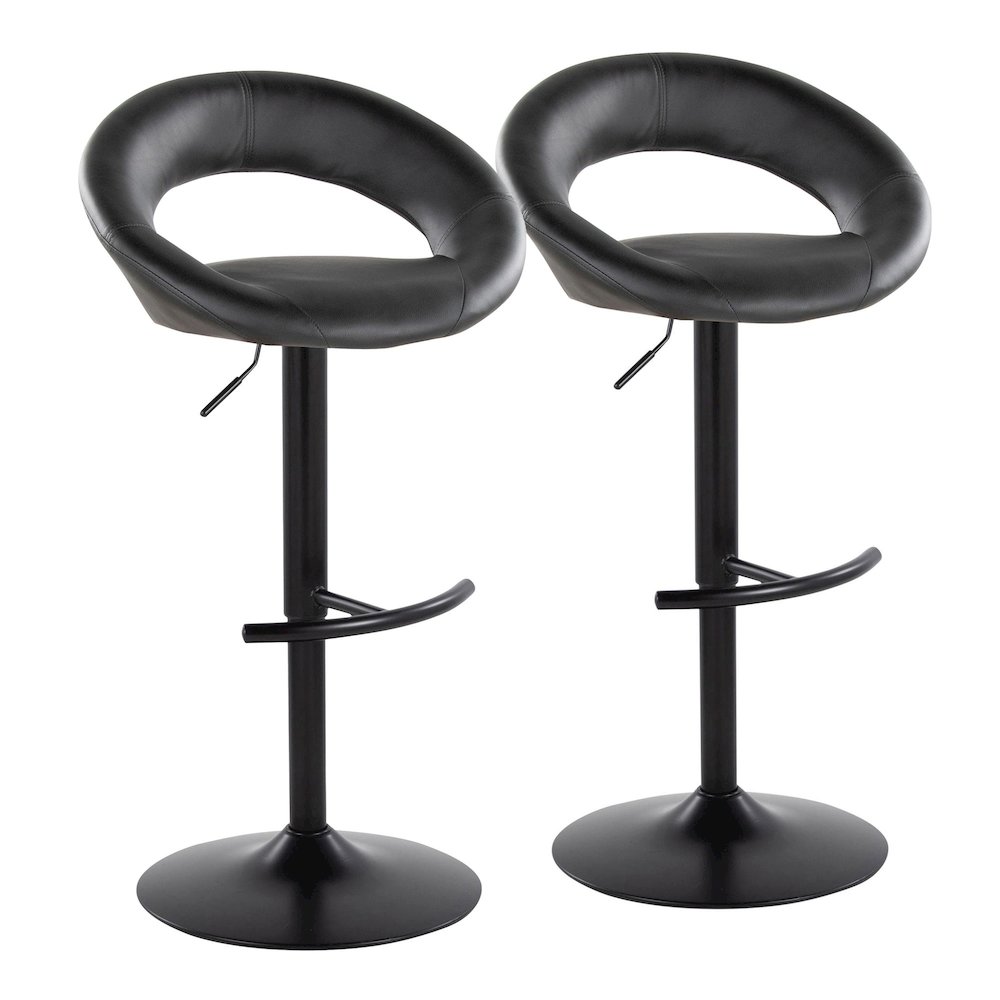 Posh Adjustable Barstool - Set of 2. Picture 1