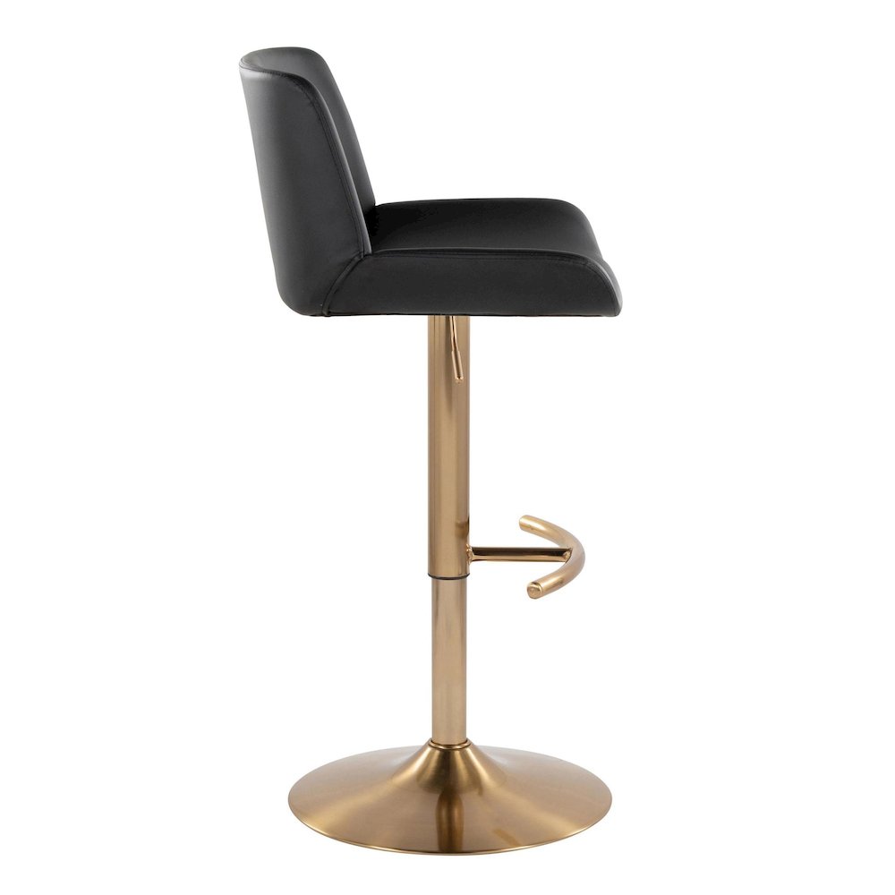 Santi Upholstered Adjustable Barstool - Set of 2. Picture 3