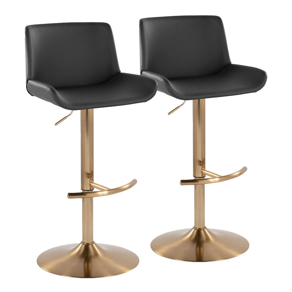 Santi Upholstered Adjustable Barstool - Set of 2. Picture 1