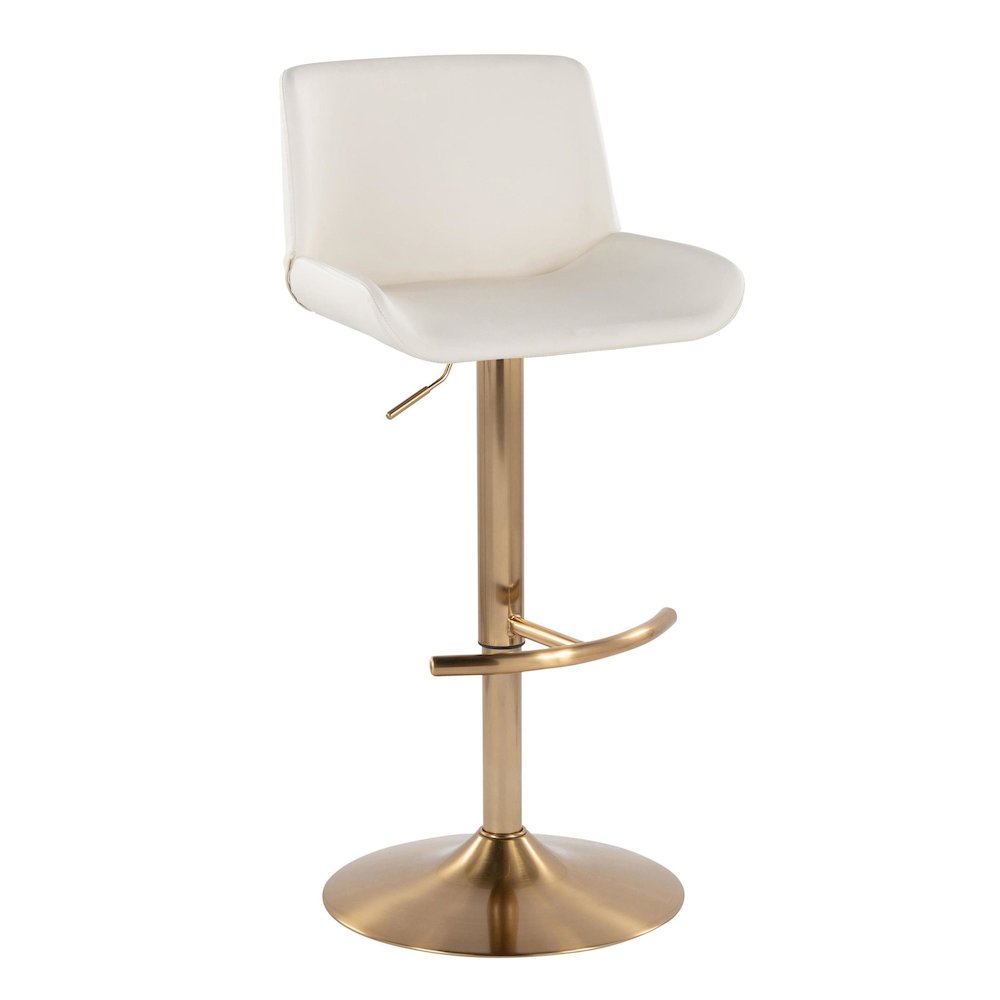 Santi Upholstered Adjustable Barstool - Set of 2. Picture 2
