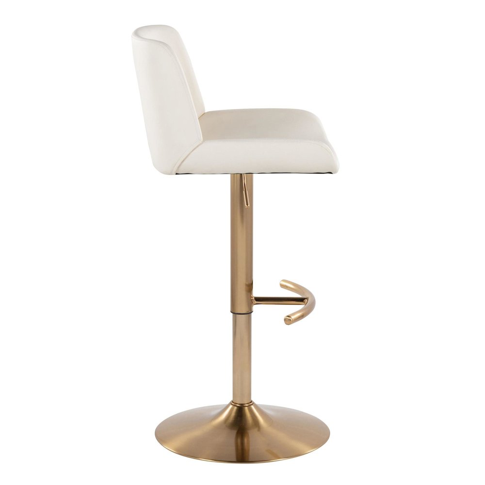 Santi Upholstered Adjustable Barstool - Set of 2. Picture 3