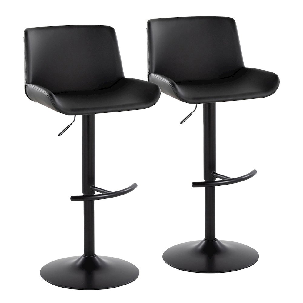Santi Upholstered Adjustable Barstool - Set of 2. Picture 1