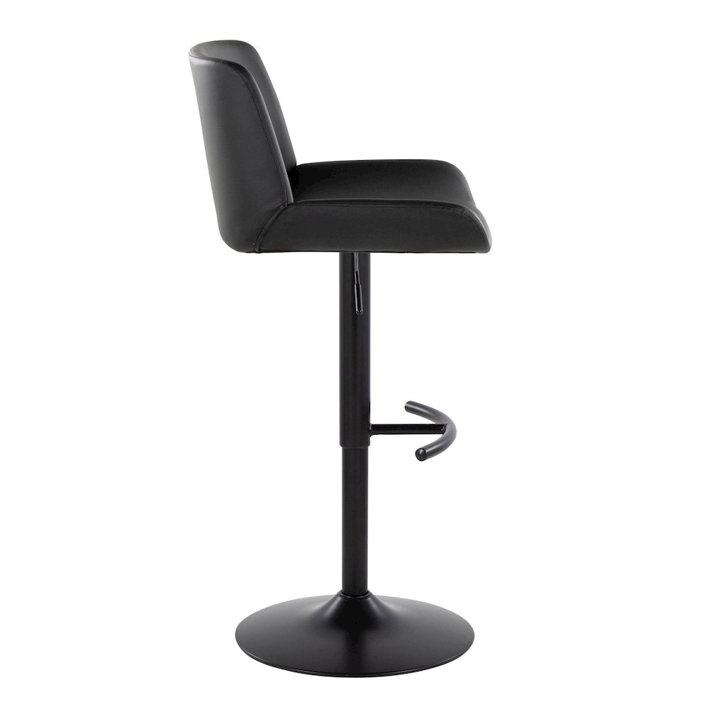 Santi Upholstered Adjustable Barstool - Set of 2. Picture 3