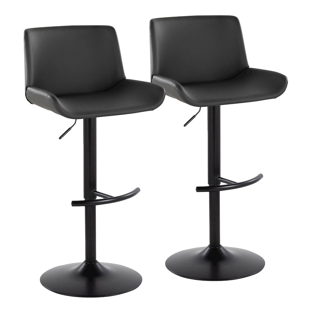 Santi Upholstered Adjustable Barstool - Set of 2. Picture 1