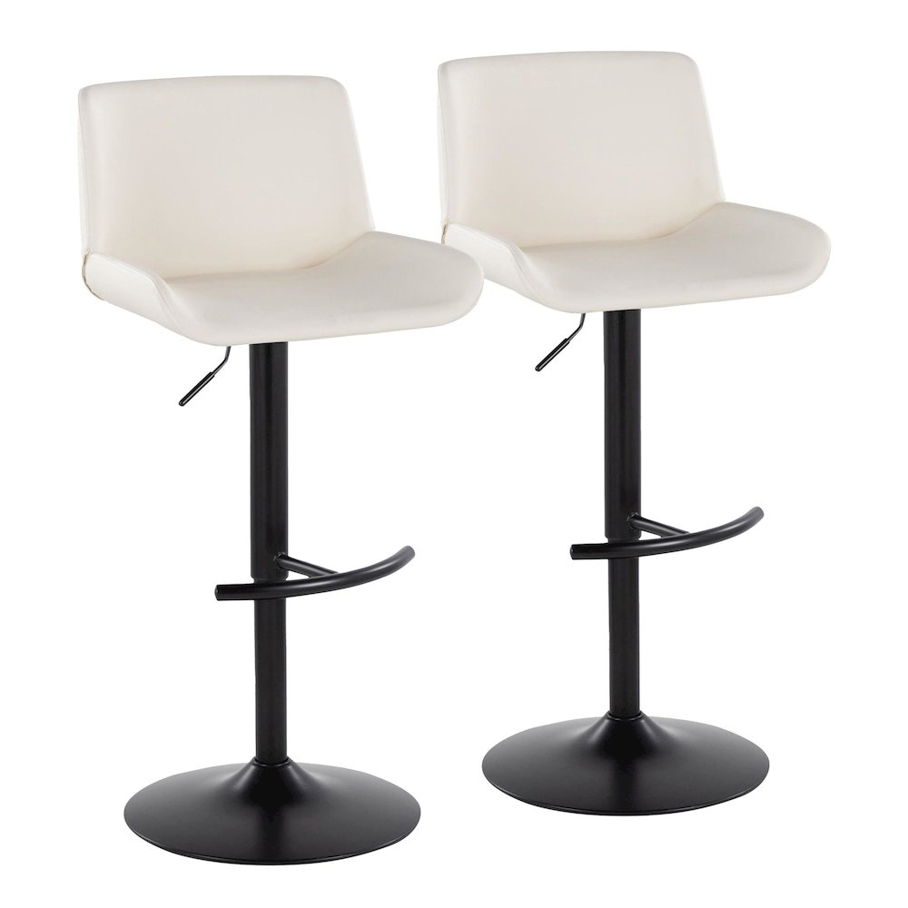 Santi Upholstered Adjustable Barstool - Set of 2. Picture 1