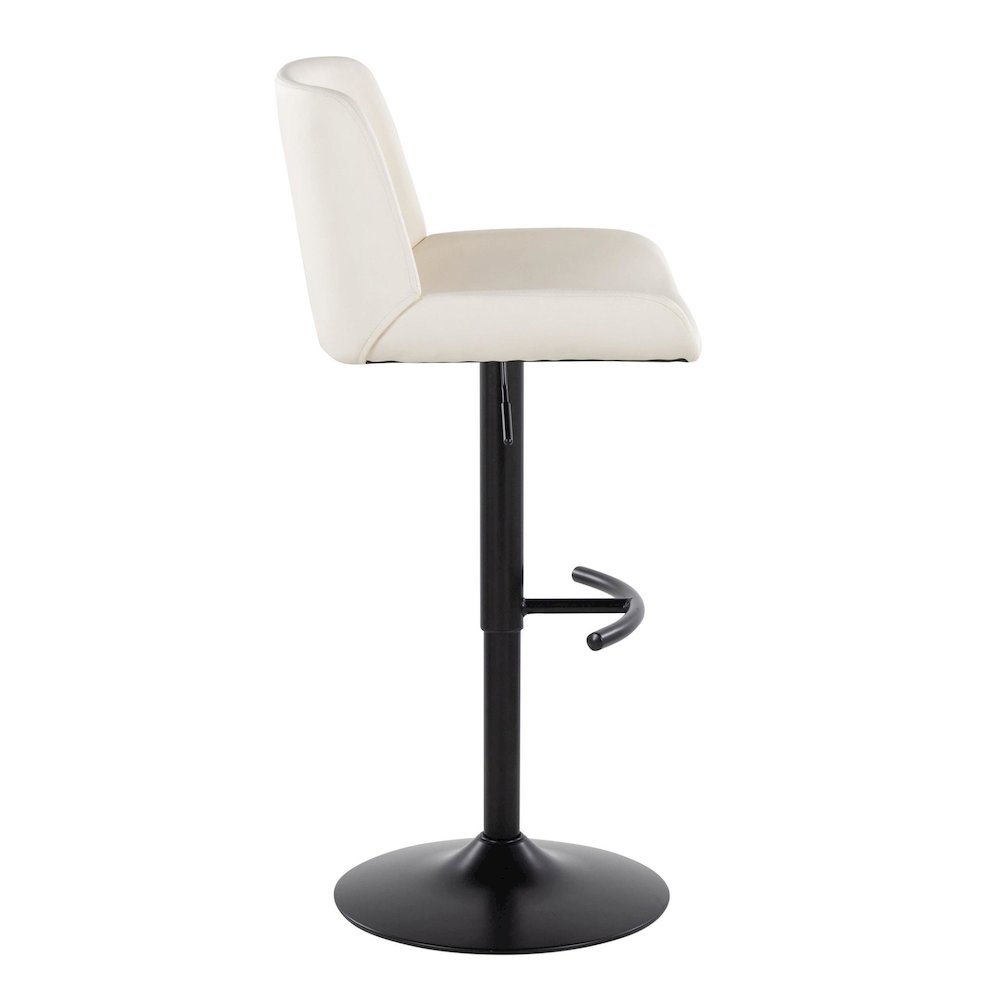 Santi Upholstered Adjustable Barstool - Set of 2. Picture 3