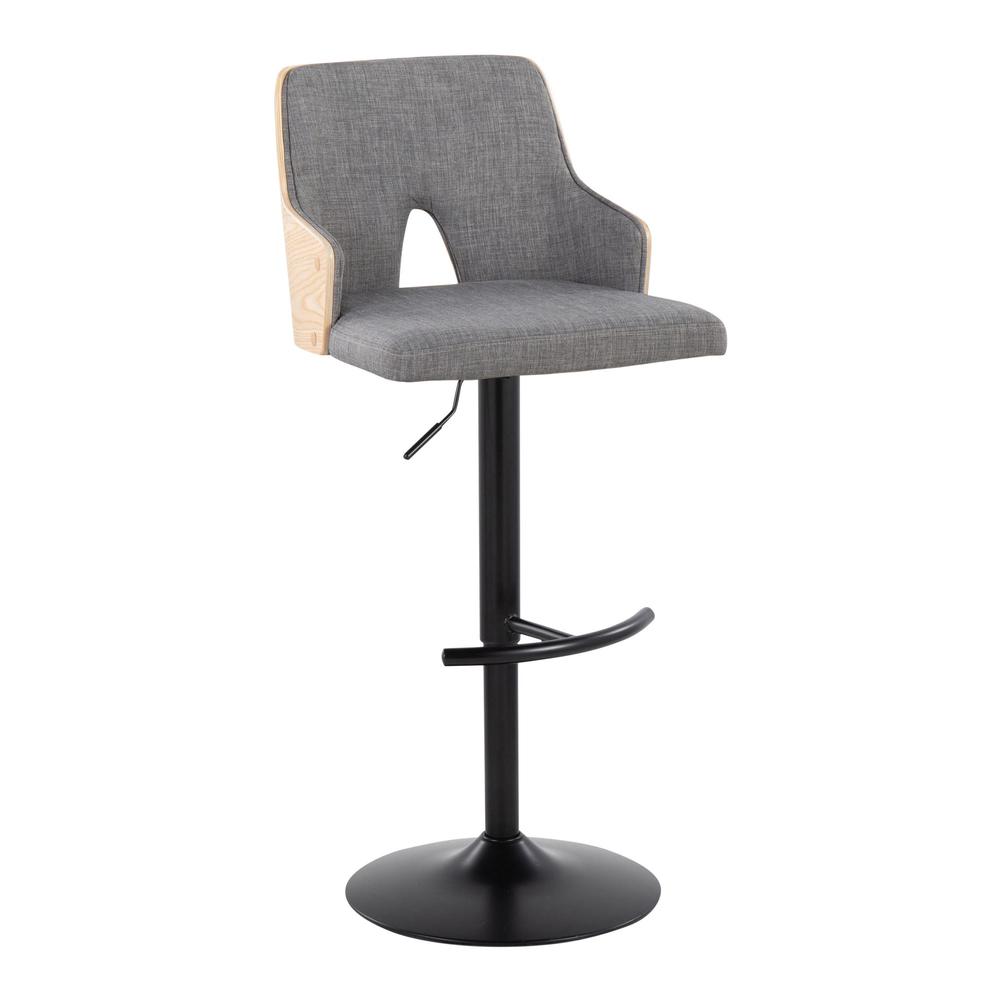 Grey Stella Adjustable Barstool - Set of 2. Picture 2