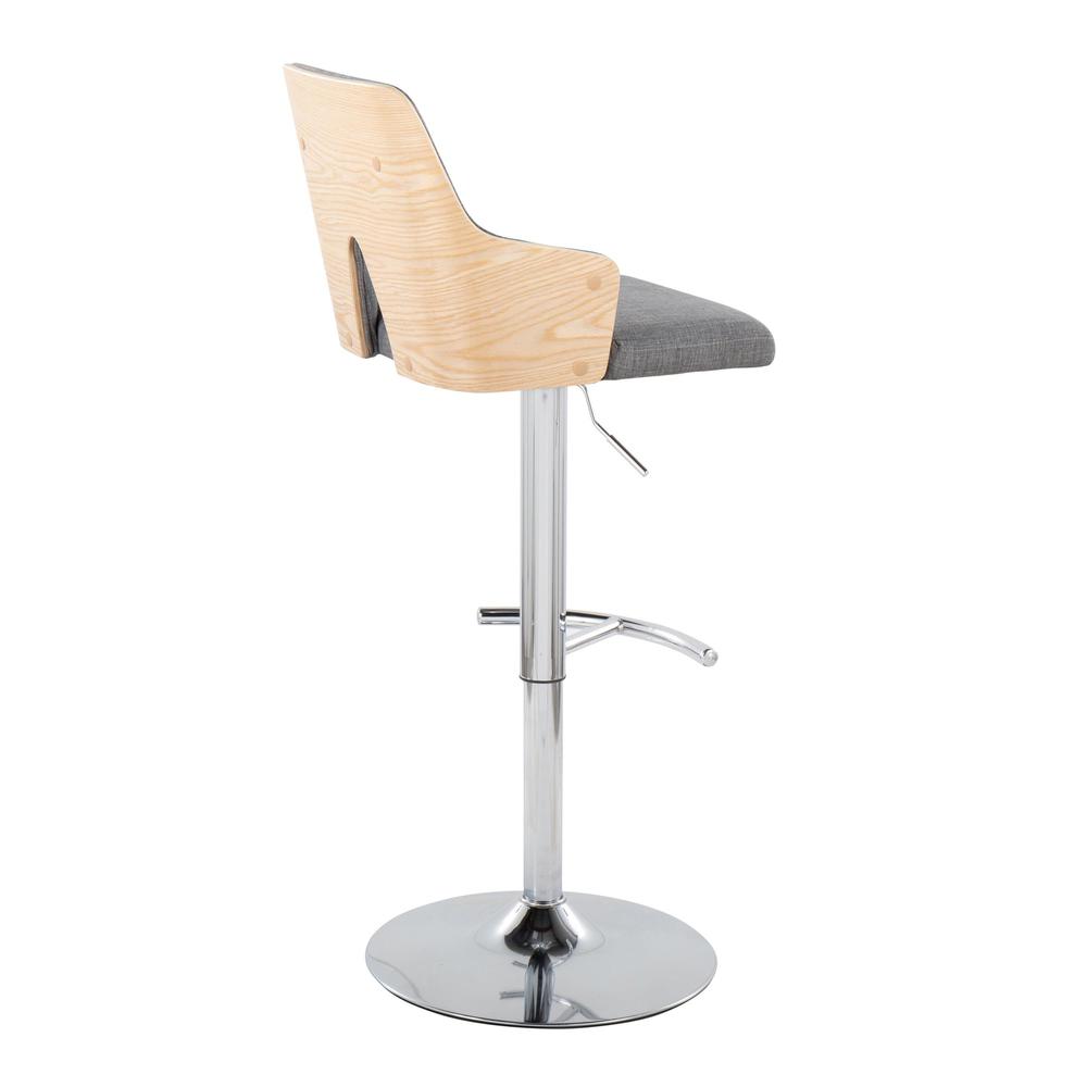 Grey Stella Adjustable Barstool - Set of 2. Picture 4