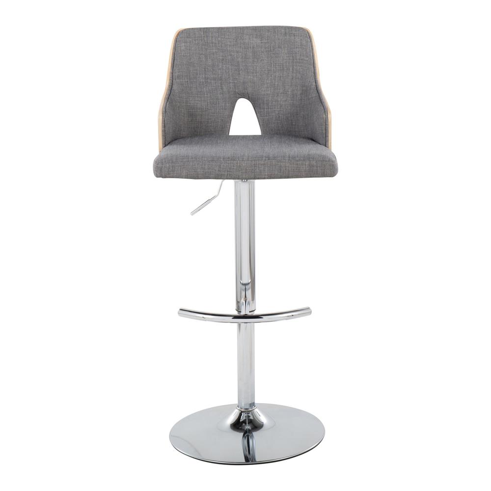 Grey Stella Adjustable Barstool - Set of 2. Picture 6