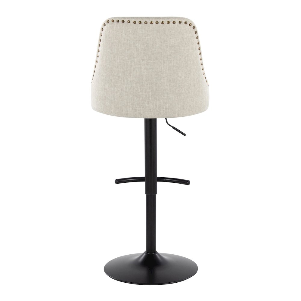 Studded Marcel Adjustable Barstool - Set of  2. Picture 5