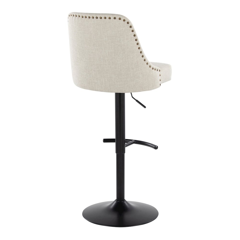 Studded Marcel Adjustable Barstool - Set of  2. Picture 4