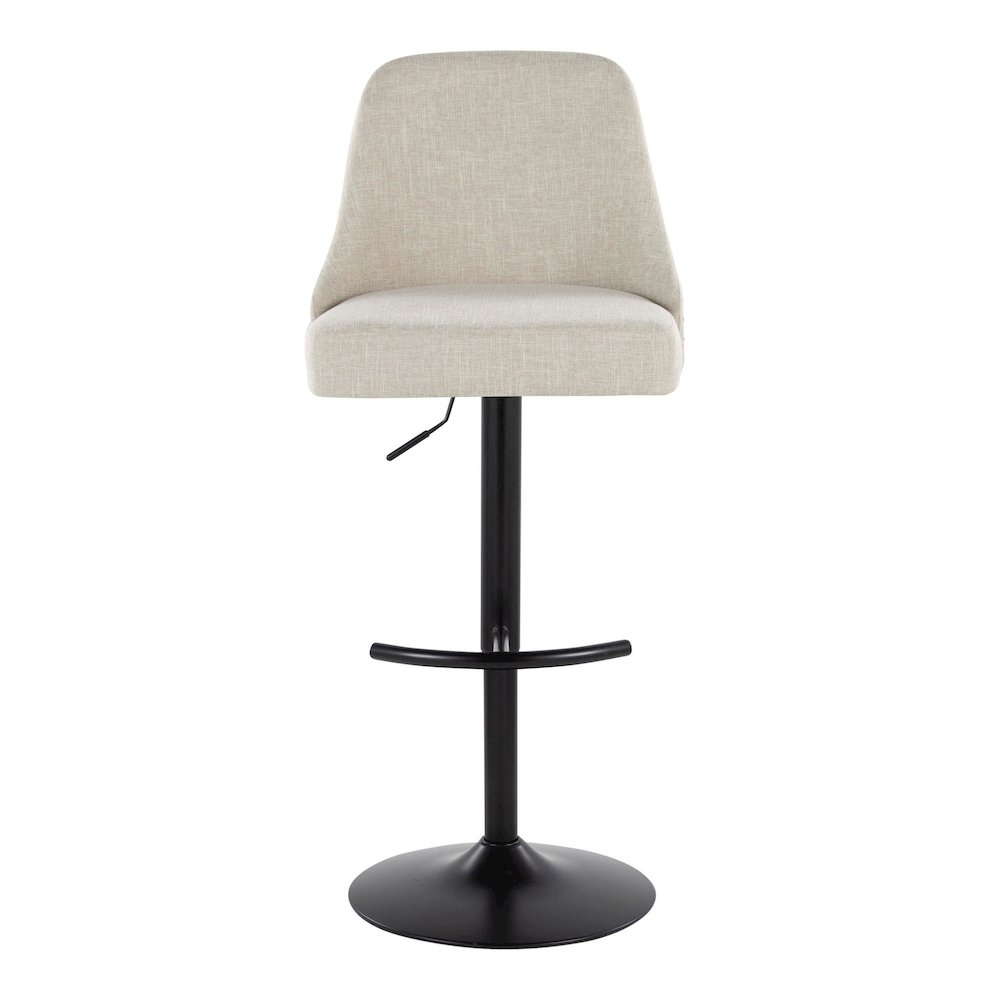 Studded Marcel Adjustable Barstool - Set of  2. Picture 6
