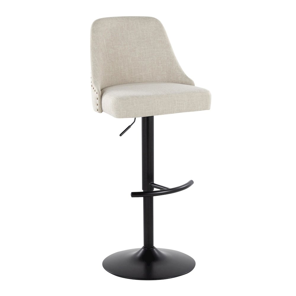 Studded Marcel Adjustable Barstool - Set of  2. Picture 2