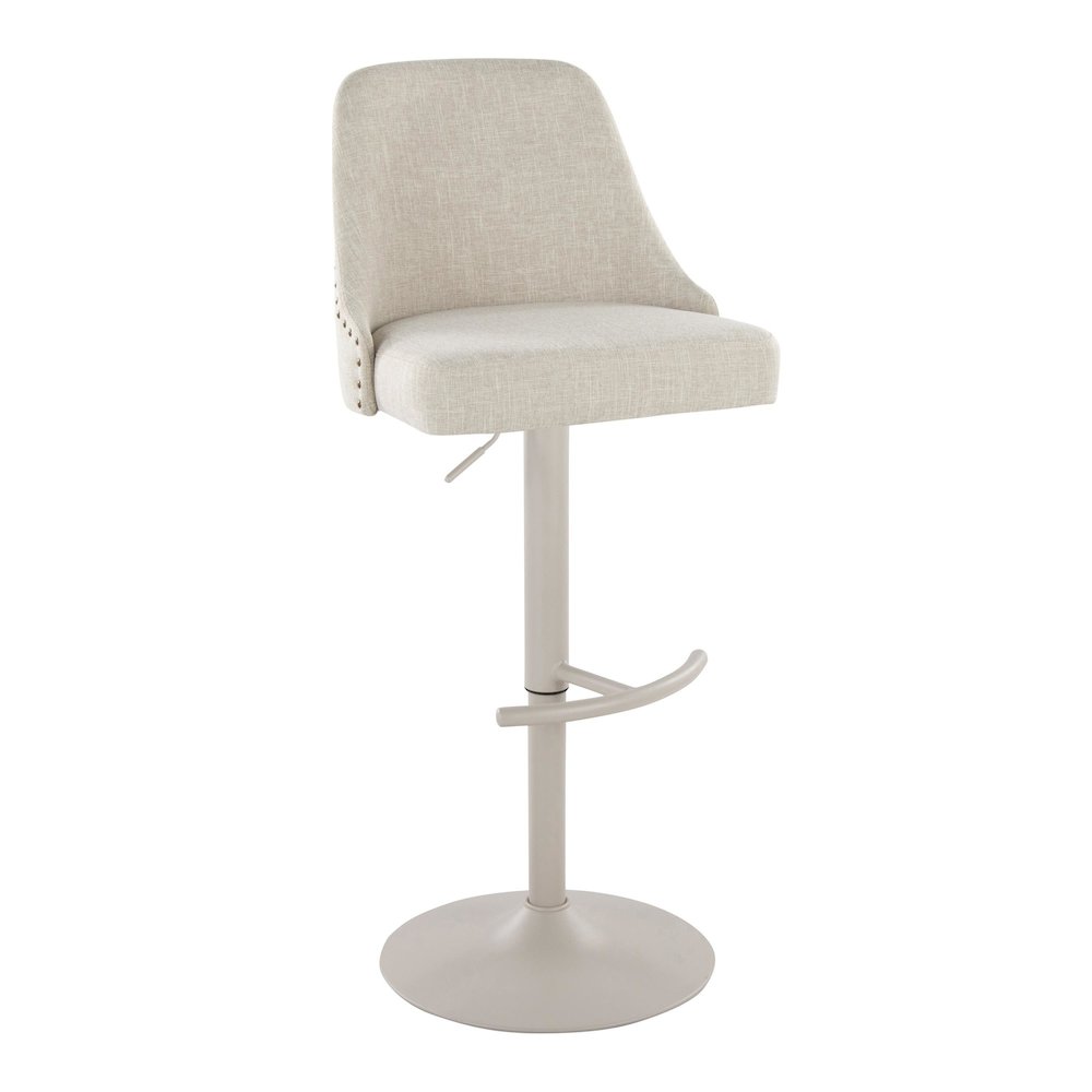 Studded Marcel Adjustable Barstool - Set of 2. Picture 2