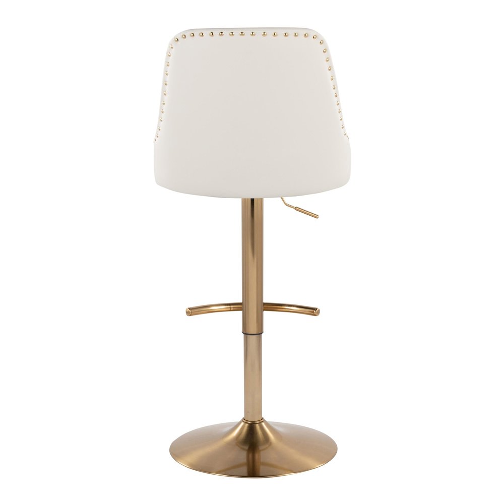 Studded Marcel Adjustable Barstool - Set of  2. Picture 5