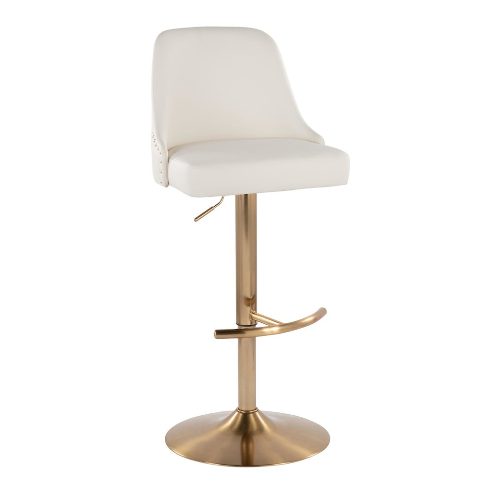 Studded Marcel Adjustable Barstool - Set of  2. Picture 2