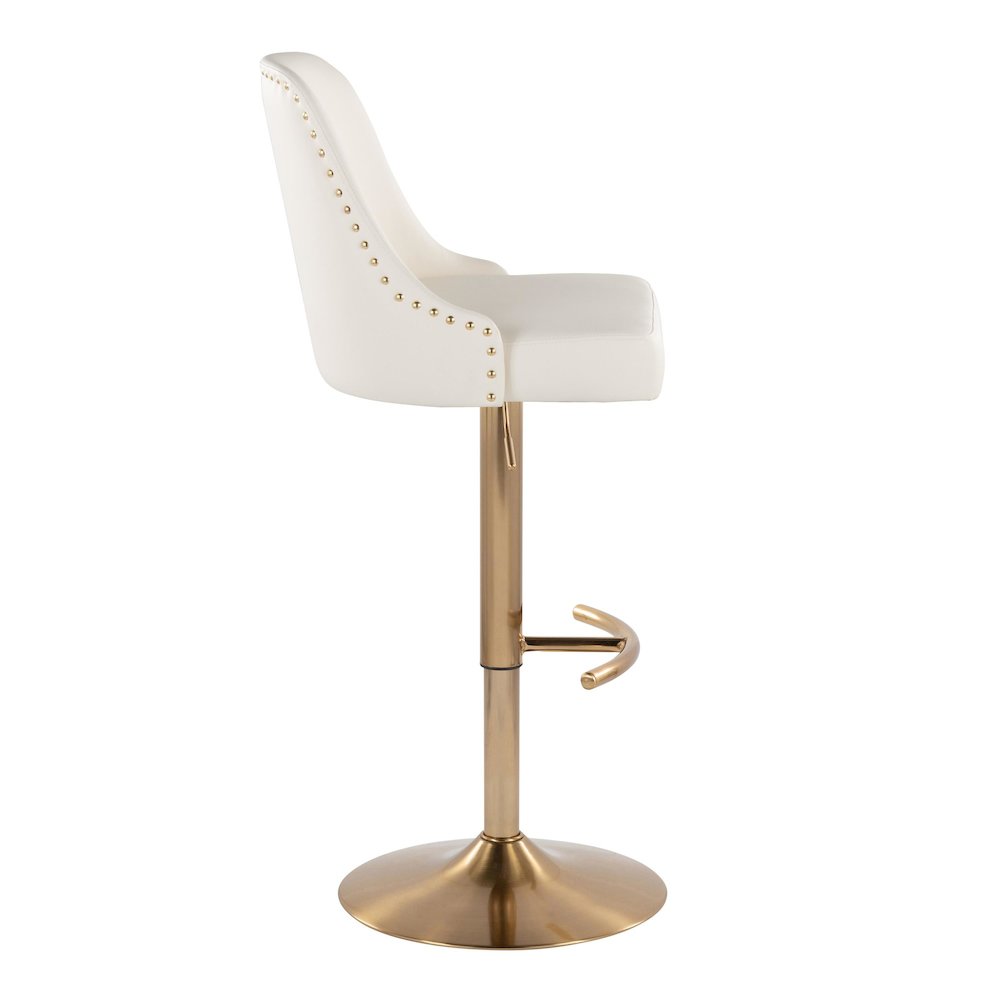 Studded Marcel Adjustable Barstool - Set of  2. Picture 3