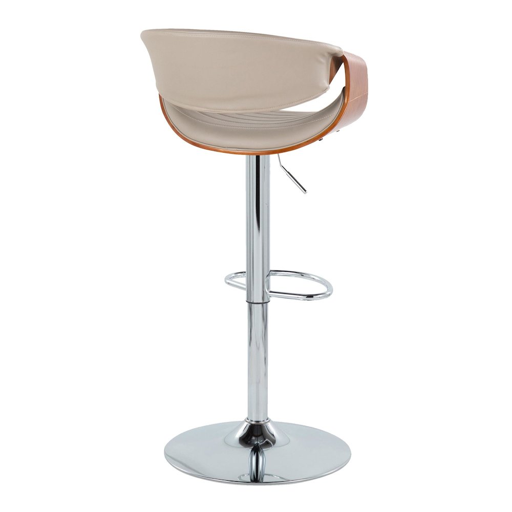 Silver Symphony Adjustable Barstool - Set of 2. Picture 4