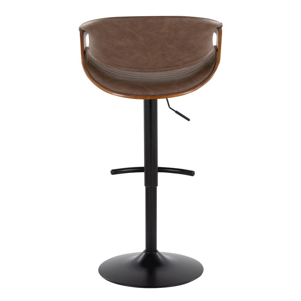 Symphony Adjustable Barstool - Set of 2 in Black Metal. Picture 5