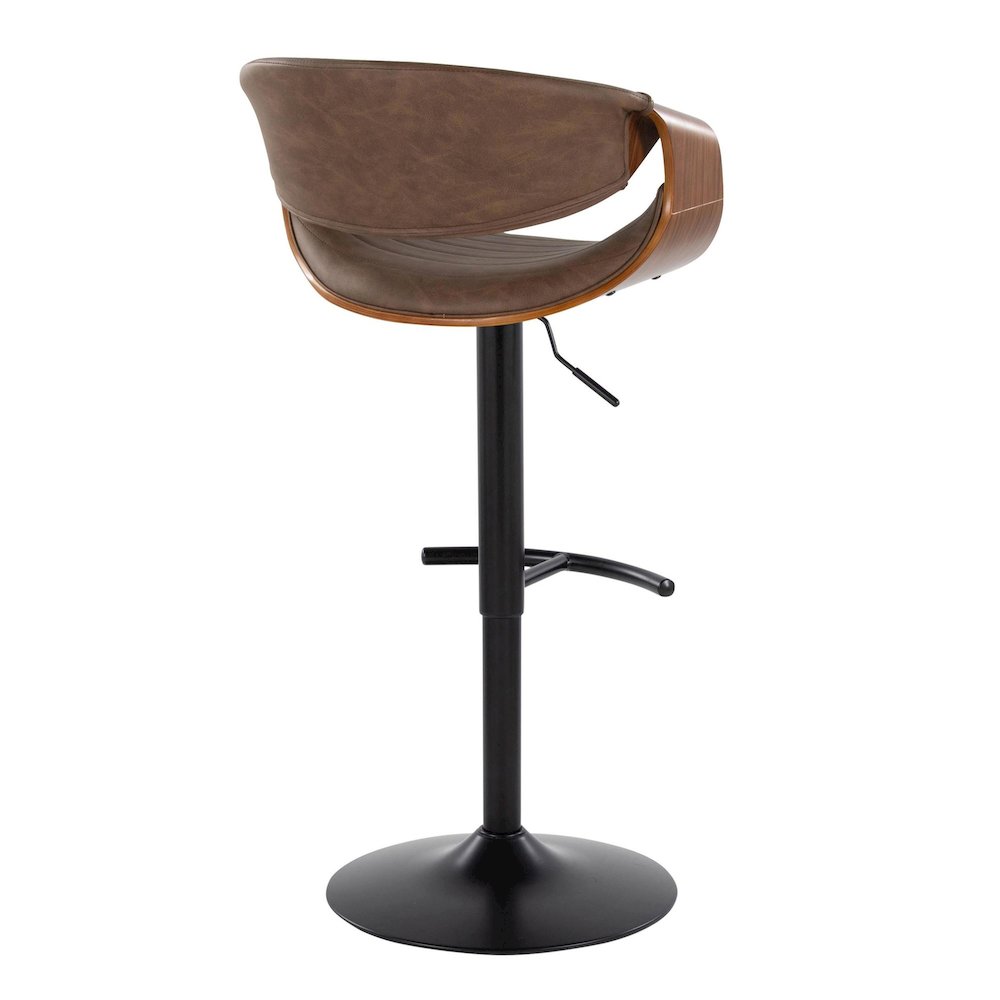 Symphony Adjustable Barstool - Set of 2 in Black Metal. Picture 4