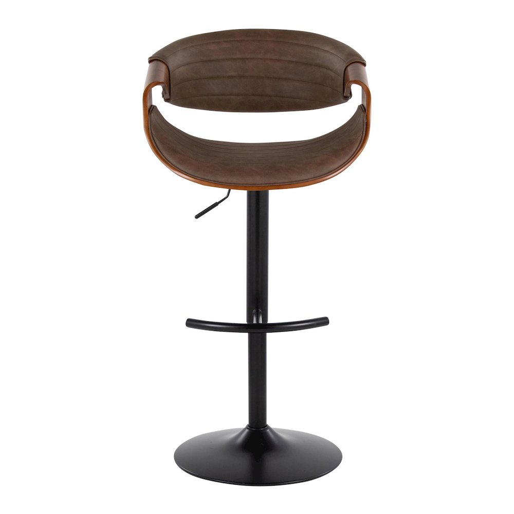 Symphony Adjustable Barstool - Set of 2 in Black Metal. Picture 6